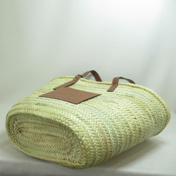 Loewe Calf Natural Bag Palm Basket Leaf Tan Brown Shoulder - Picture 4 of 9